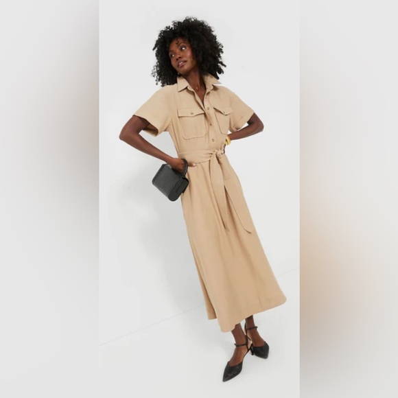 TUCKERNUCK Tan Lucienne Maxi Dress NO BELT - Picture 3 of 16